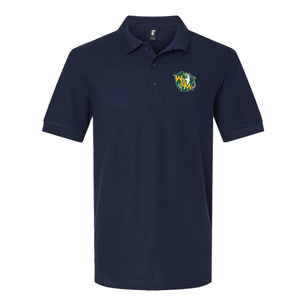 Men's William and Mary Tribe Gildan Hammer Pique Polo
